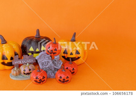 Halloween image with orange background 106656178
