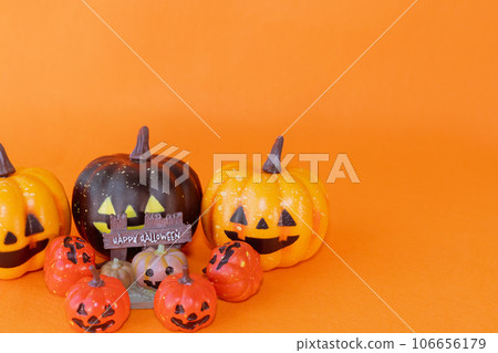 Halloween image with orange background 106656179