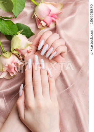 Stylish trendy female manicure. Stylish trendy female manicure. 106656870