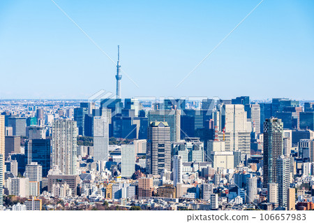 Tokyo cityscape seen from Shibuya Sky 106657983