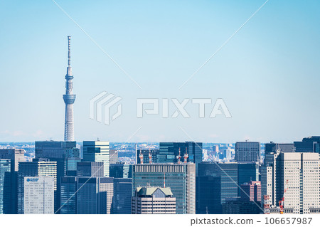 從澀谷天空看到的東京城市景觀 106657987