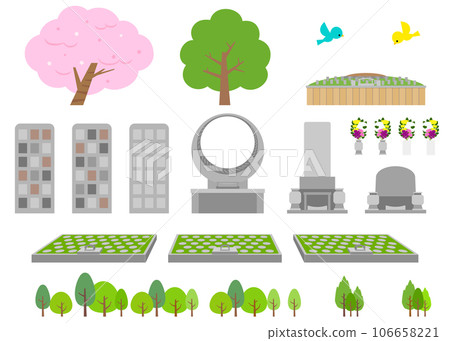 Various graves and item sets Various graves and item sets 106658221