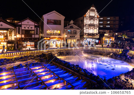 "Gunma Prefecture" Kusatsu Onsen Yubatake / bird's-eye view 106658765