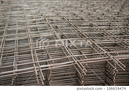 Bundle of wiremesh metal floor lean construction site building Bundle of wiremesh metal floor lean construction site building 106659474