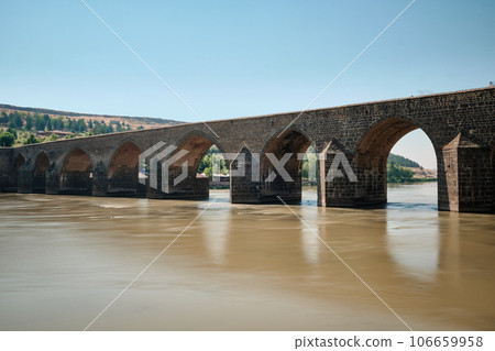 The Dicle Bridge in Diyarbakir, Turkey The Dicle Bridge in Diyarbakir, Turkey 106659958