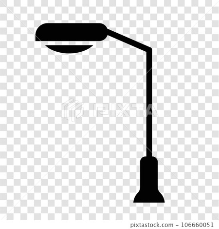 Street light icon on transparent grid Street light icon on transparent grid 106660051