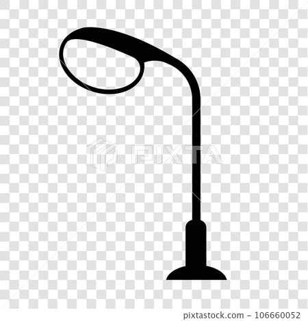 Street light icon on transparent grid 106660052
