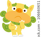 Okinawa Shisa with a troubled face 106660651