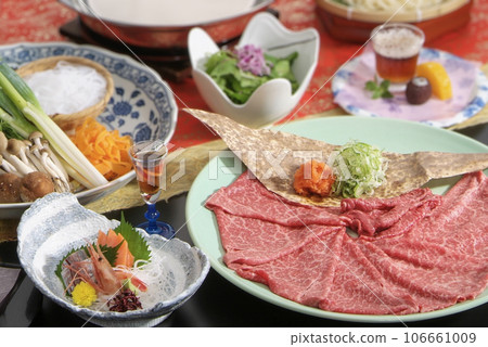 Shabu-shabu kaiseki set meal Japanese lunch 106661009