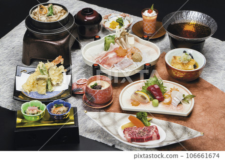 Kaiseki cuisine set meal Japanese lunch Kaiseki cuisine set meal Japanese lunch 106661674