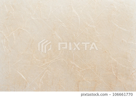 Decorative Japanese paper texture background, light orange 106661770