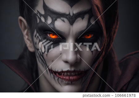 Portrait of a young man disguised as a vampire Portrait of a young man disguised as a vampire 106661978