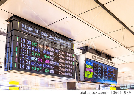 Shinkansen information display at Tokyo Station 106661989