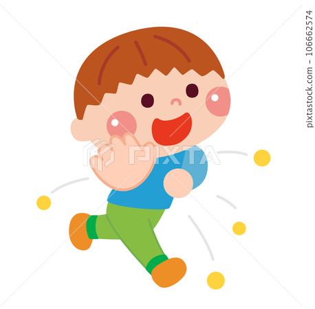 豆投擲的男孩的例證 106662574