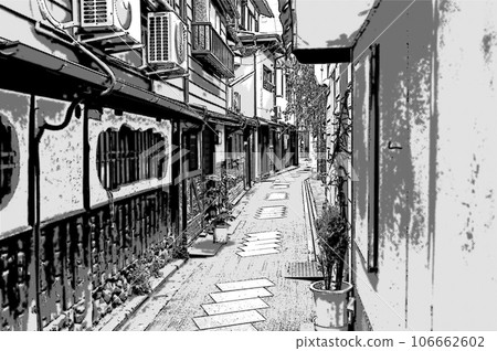 [Manga cut style Kyoto] Chic appearance of Kyomachiya 106662602