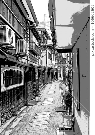 [Manga cut style Kyoto] Chic appearance of Kyomachiya 106662603