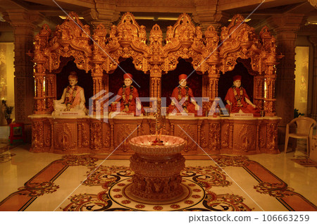 Deities in BAPS Shri Swaminarayan Mandir Pune Maharashtra Inda Deities in BAPS Shri Swaminarayan Mandir Pune Maharashtra Inda 106663259