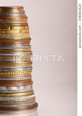 Colored pencils showing graph on white background, India Colored pencils showing graph on white background, India 106663820