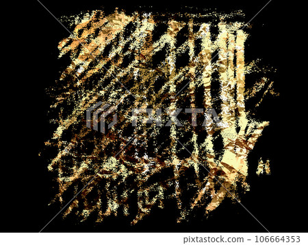 Golden hand drawn vector pencil scribbles on black background. Golden hand drawn vector pencil scribbles on black background. 106664353