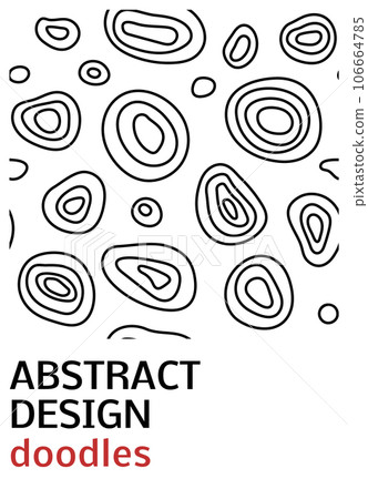 Abstract monochrome cover template with doodle. Abstract monochrome cover template with doodle. 106664785