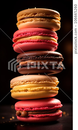 colorful macaroons close-up. sweet food background colorful macaroons close-up. sweet food background 106665260