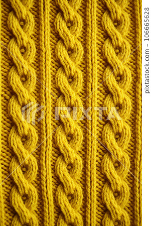 Texture of knitted wool fabric yellow Texture of knitted wool fabric yellow 106665628