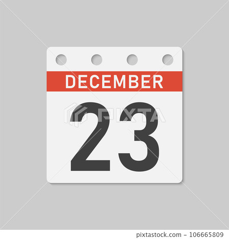 Icon page calendar day - 23 December 106665809