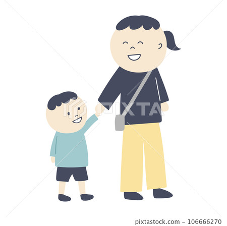 Illustration of a woman with a child 106666270