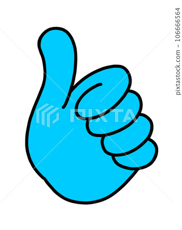 Good sign hand blue Good sign hand blue 106666564