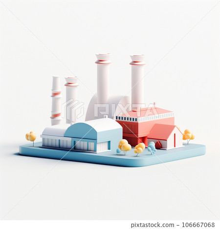 火力發電廠（3D 象形圖） 106667068