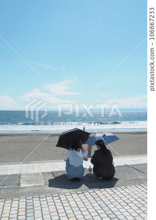 女人看海，夏日風景，暑假 106667233