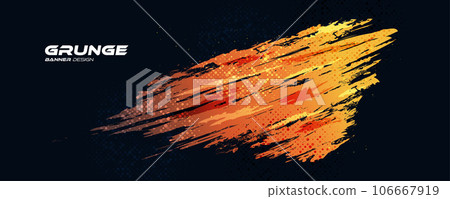 Abstract Blue and Orange Grunge Background with Halftone Style. Brush Stroke Illustration for Banner, Poster. Sports Background. Scratch and Texture Elements For Design Abstract Blue and Orange Grunge Background with Halftone Style. Brush Stroke Illustration for Banner, Poster. Sports Background. Scratch and Texture Elements For Design 106667919