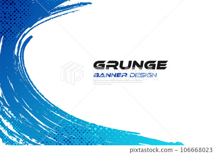 Abstract White and Blue Grunge Background with Halftone Style. Brush Stroke Illustration for Banner, Poster, or Sports. Scratch and Texture Elements For Design Abstract White and Blue Grunge Background with Halftone Style. Brush Stroke Illustration for Banner, Poster, or Sports. Scratch and Texture Elements For Design 106668023