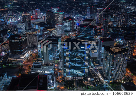 Minato Mirai 21 night view 106668629