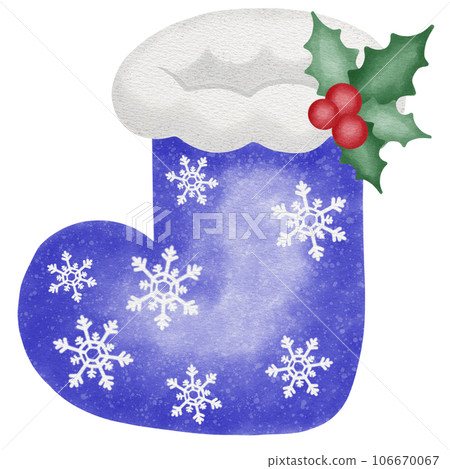 Cute blue Christmas sock Cute blue Christmas sock 106670067