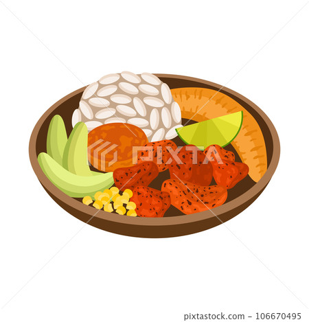 Carne Adobada Mexican food vector illustration. Mexican cuisine. Carne Adobada Mexican food vector illustration. Mexican cuisine. 106670495