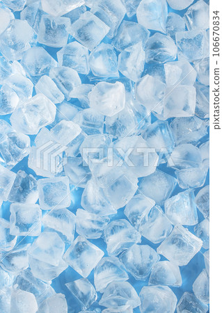 Ice,  3d render. Blue clean pure ice. 106670834