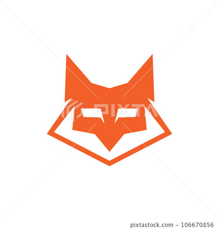 Head fox simple geometric creative logo Head fox simple geometric creative logo 106670856