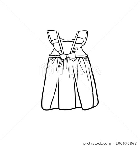 Beauty gown woman line illustration design 106670868