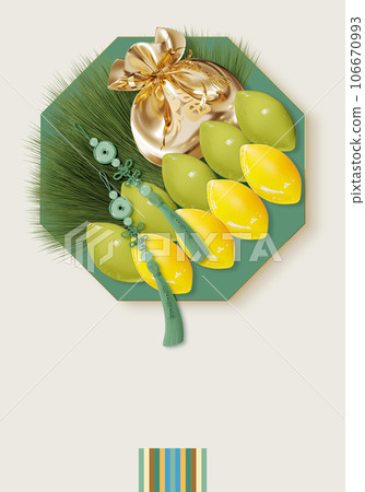 Various 3d rendering backgrounds of Korean Chuseok holiday . 106670993