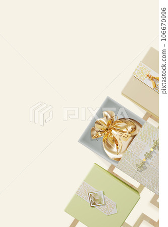 Various 3d rendering backgrounds of Korean Chuseok holiday . 106670996