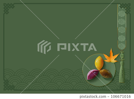 Various 3d rendering backgrounds of Korean Chuseok holiday . 106671016