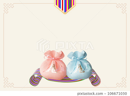 Various 3d rendering backgrounds of Korean Chuseok holiday . 106671030