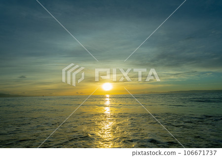 Awaji Island seascape at sunrise 106671737