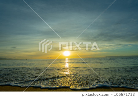 Awaji Island seascape at sunrise 106671738