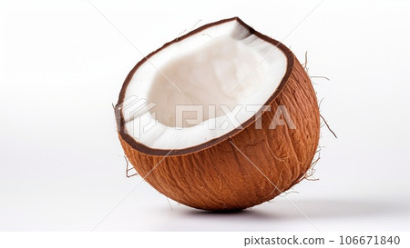 Coconut on a white background. Coconut on a white background. 106671840