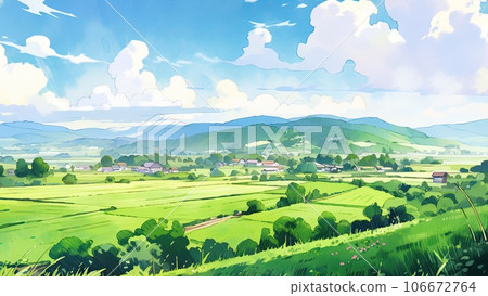 Rural scenery spreading out below_2 Generative AI Rural scenery spreading out below_2 Generative AI 106672764