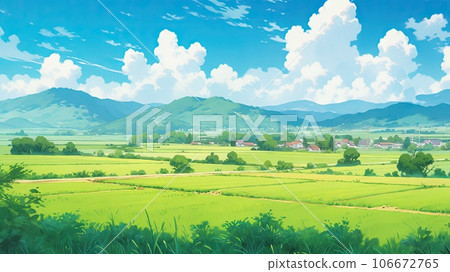 Rural scenery spreading out below _3 Generative AI 106672765