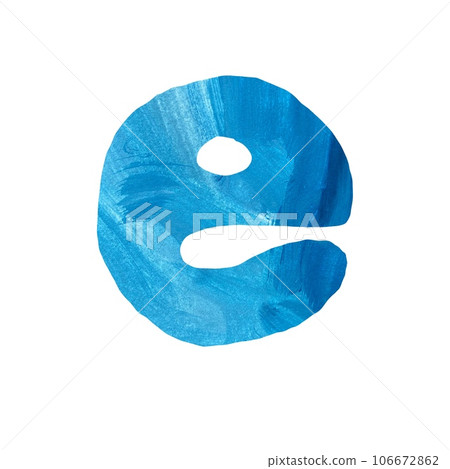 Letter E uppercase alphabet blue textured cut Letter E uppercase alphabet blue textured cut 106672862