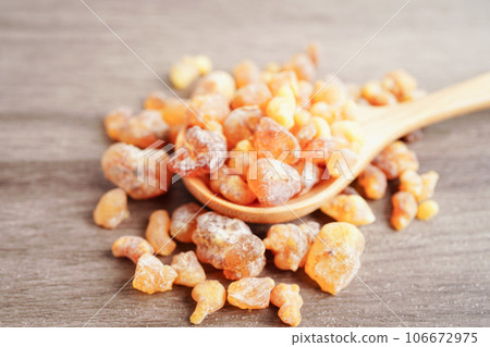 Frankincense or olibanum aromatic resin used in incense and perfumes. Frankincense or olibanum aromatic resin used in incense and perfumes. 106672975